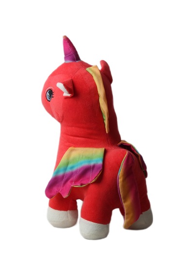 İthal Kumaş Gökkuşağı Kanatlı Unicorn Pegasus At Figür Peluş Oyuncak Uyku & Oyun Arkadaşı Büyük Boy 001