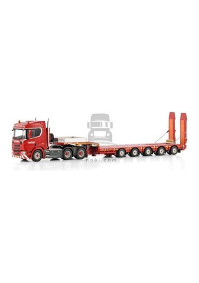 1/50 Nooteboom Red Line Scanıa R Normal Cr20n 6x4 Manoovr - 5 Axle