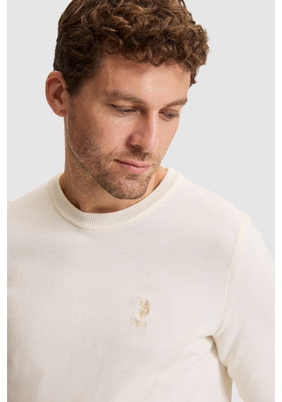 U.S. Polo Assn. Erkek Beyaz Basic Kazak 50333566-vr265 Fıldısı