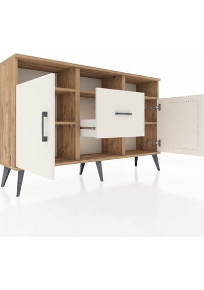 Arges Konsol 5 Raflı Tek Çekmeceli 2 Kapaklı 132x30x83 Çam-aytaşı/aytaşı Aytaşı/aytaşı Arges Konsol 5 Raflı Tek Çekmeceli 2 Kapaklı 132x30x83 Çam-aytaşı/aytaşı Aytaşı/aytaşı