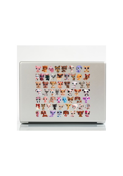 Sevimli Minik Hayvanlar Temalı Sticker Seti Tatlı Estetik Çıkartma Laptop Telefon Defter Etiketi Çok Renkli