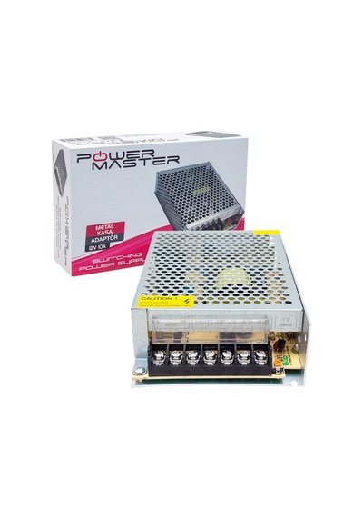 POWERMASTER PM-14056 12 VOLT - 10 AMPER - 120 WATT METAL KASA ADAPTÖR