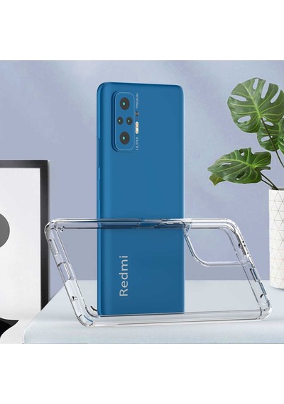Xiaomi Redmi Note 10 Pro Kılıf Coss Şeffaf Sert Silikon Kılıf Renksiz