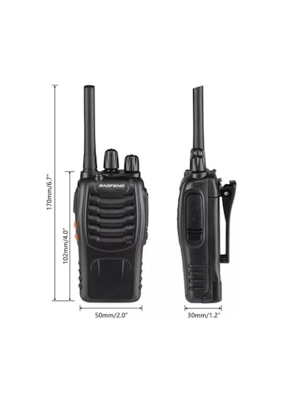 4lü Baofeng Bf-88e Lisanssız Pmr El Telsizi Kulaklık Set