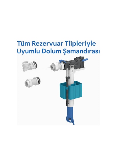 Tüm Rezervuarlarla Uyumlu Sessiz Dolum Şamandırası Seti 1/2 Ve 3/8 Giriş, Evrensel Uyumlu Tasarım Genel