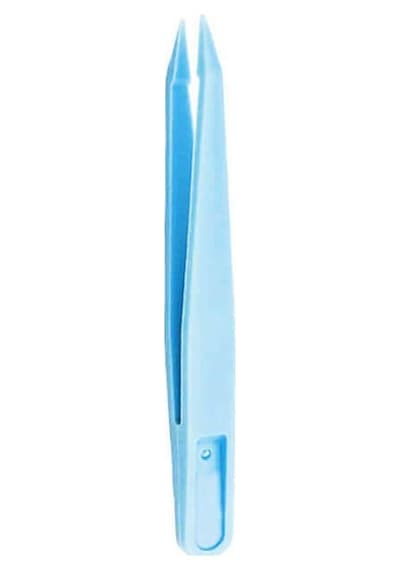 Koodmax Hassas Elektronik Ve El Sanatları Tamir Cımbızı Sert Plastik 8cm Düz Cımbız Mavi