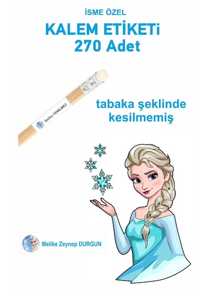 Öğrenci Etiketi Isimli Elsa Okul Kalem Etiketi Kalem Sticker 4 1
