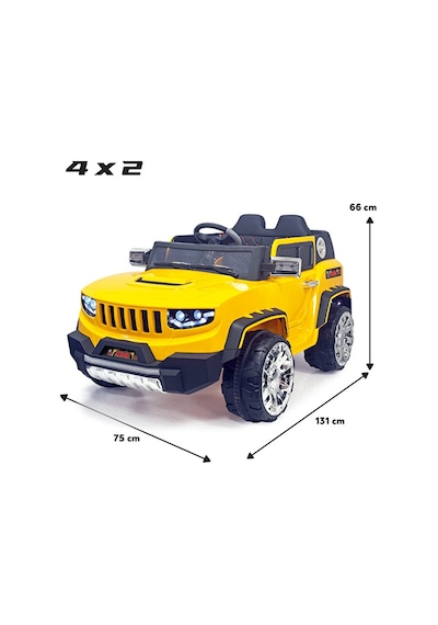 Akar Oyuncak İznik 4x2 12 Volt Uzaktan Kumandalı Akülü Suv Çocuk Arabası Sarı