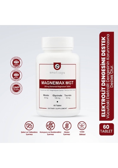 Smart Caps Magnemax Mgt Magnezyum Kompleks 60 Tablet