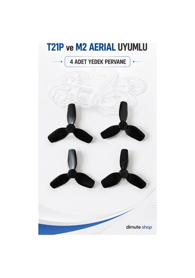 Drone Yedek Pervanesi T21p Ve M2 Aerial Drone Uyumlu 4 Adet - 912398289