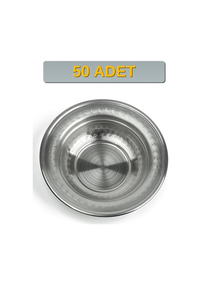 Binbir Trend 11,5 Cm Yanaklı Krom Çelik Zeytinlik Ve Kahvaltılık Kase 95 Ml Meze, Reçel, Sos Kasesi -kase1158 50 Adet
