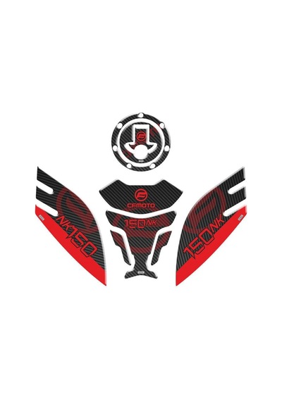 Gogo Tank Pad Seti 001 Siyah-kırmızı Cf Moto 150nk 2016-2023