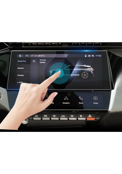 Peugeot 408 10 İnç Ekran Koruyucu Multimedya Şeffaf Nano
