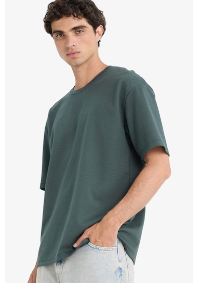 DeFacto Oversize Geniş Kalıp Ütü Gerektirmeyen Bisiklet Yaka Kısa Kollu Basic Düz Ağır Kumaş Tişört X3926AZ25SPGN498 DeFacto Oversize Geniş Kalıp Ütü Gerektirmeyen Bisiklet Yaka Kısa Kollu Basic Düz Ağır Kumaş Tişört X3926AZ25SPGN498