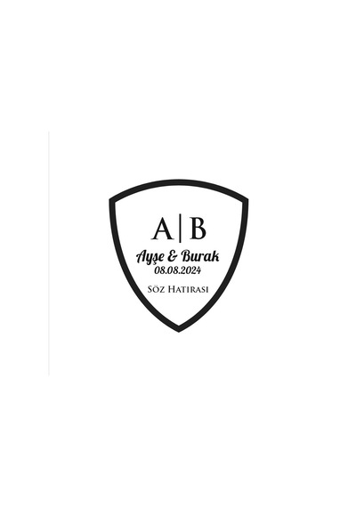 Üçgen Kalkan Mühür Kına Nişan Düğün 3x3 Cm Özel Etiket / 50 Adet Sticker Beyaz