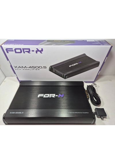 For-x 5 Kanal Amfi - For-x Xam-4500.5 - 80rms X 4 + 300rms - Bass Kontrollü 5 Kanal Oto Anfi