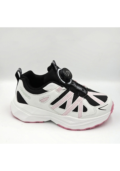 Kappa Kp-4060f Beyaz Siyah Makara Bağıklı Kız Çocuk Sneaker Spor Ayakkabı