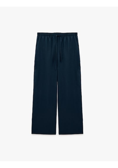 Koton Viskon Keten Karışımlı Beli Bağcıklı Geniş Paça Pantolon Lacivert 6sal40017ıw Lacivert - Mavi Koton Viskon Keten Karışımlı Beli Bağcıklı Geniş Paça Pantolon Lacivert 6sal40017ıw Lacivert - Mavi