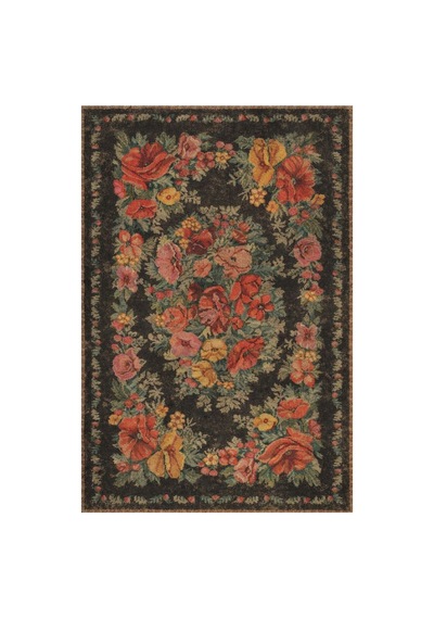 Kartela Halı Karabağ Halı Jüt Taban Dokuma Halı Antrasit - 180 X 270 Cm