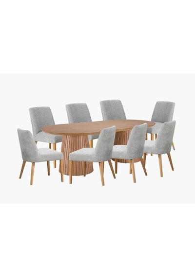 Bohenza Sabit Ahşap Yemek Masası 90x180 Natural