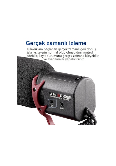 Lensgo Lym Dm30 Kamera Üstü Shotgun Mikrofon Seti