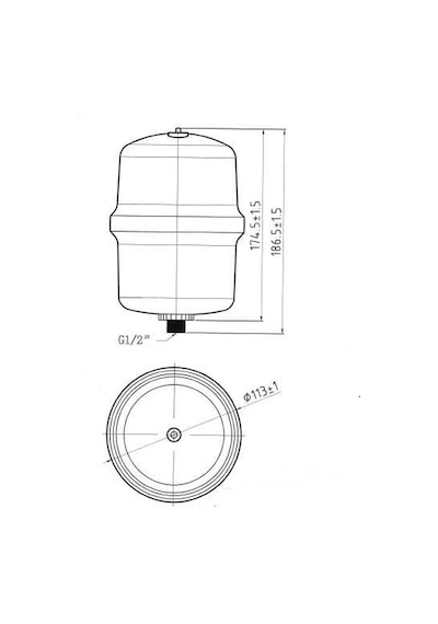 2 Litre Karavan Hidroforu Genleşme Tankı 95 Plastik Patlamayan Tank
