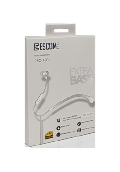 Kulaklık Mikrofonlu Escomgold Esc-760 Beyaz Standart