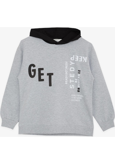 Breeze Girls & Boys Erkek Çocuk Sweatshirt Kapüşonlu Yazı Baskılı 8-14 Yaş, Gri Melanj-gri Melanj Gri Melanj Breeze Girls & Boys Erkek Çocuk Sweatshirt Kapüşonlu Yazı Baskılı 8-14 Yaş, Gri Melanj-gri Melanj Gri Melanj