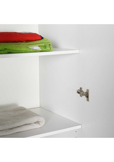 adoremobilya Base 6 Kapılı 2 Çekmeceli Gardırop-Italyan Meşe / Beyaz
