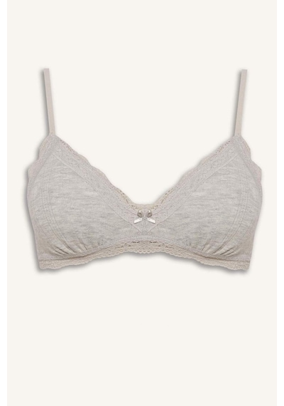 Defacto Dantel Detaylı Çıkarılabilir Kap Çıkarılabilir Pedli Balensiz Bralet G7762ax26spgr93 Gri-gr93