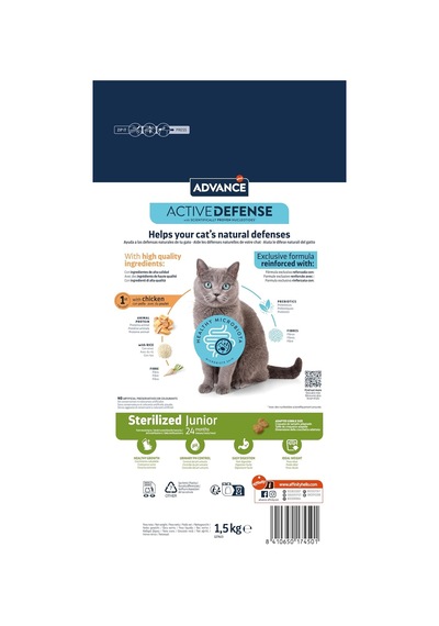 Tr Young Sterilized Tavuklu Kısırlaştırılmış Kedi Maması, 1.5 Kg