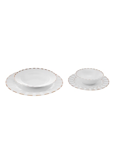 Karaca  Elegance Bone Aries Metalic 24 Parça 6 Kişilik Yemek Takımı