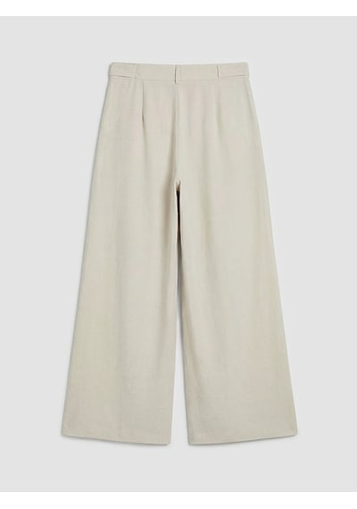 Lcwaıkıkı Classic Bej Loose Fit Kadın Pileli Kumaş Pantolon
