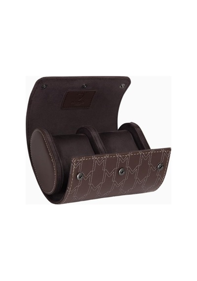 Modalo Optimus Watch Roll, 2 Saat Için Mikroleder Lüks Seyahat Kutusu Saat Kutuları Kahverengi