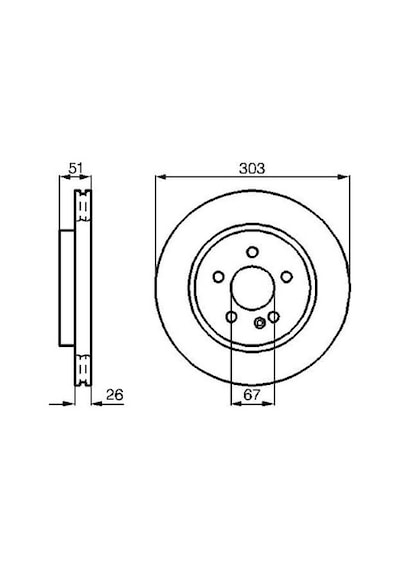 Mercedes Ml Serisi 163 Ml320 3.2 1998-2003 Bosch Ön Disk 2 Adet