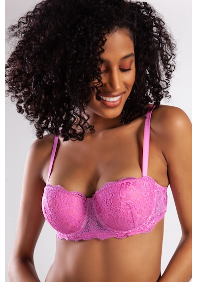 Lenaca G.colors Push Up Strapless Bra, Pembe Konforlu Ve Şık Sütyen Çok Renkli