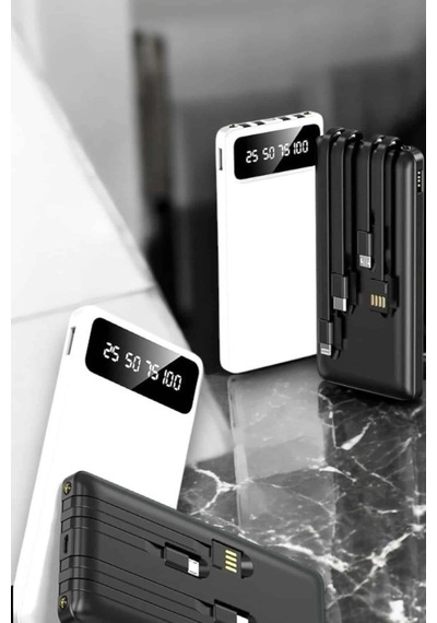 Mey İthalat 20.000 Mah Led Işıklı Lcd Ekran Usb Girişli Type-c Lightning Powerbank
