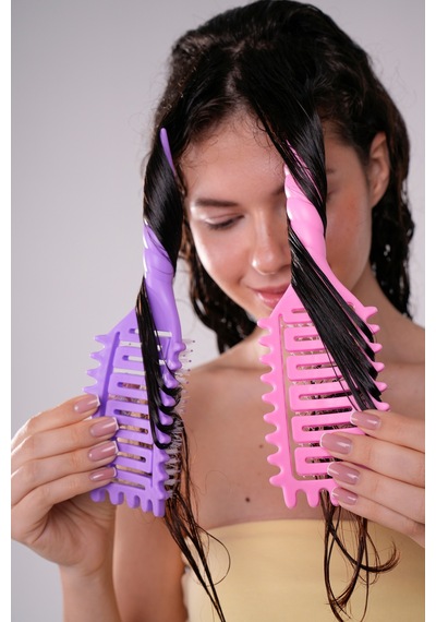 Proco Beauty Proco Beauty Pro Curlybrush - Pembe - Kıvırcık Saçlar İçin Bukle Belirginleştirici Saç Fırçası
