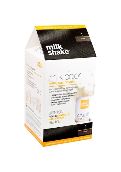 Milk Shake No: 1 Siyah Kalıcı Saç Boyası