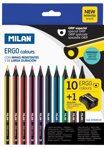 Mılan 07229110 Ergo Kuru Boya Kalemi 10lu