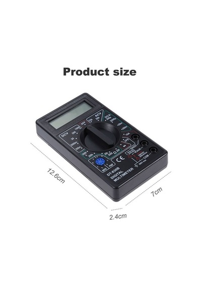 Agoodshop Sarı Lcd Dijital Multimetre Ac / Dc 750/1000 V Dijital Mini Voltmetre Multimetre