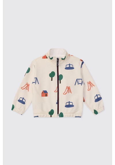 Panço Erkek Bebek Fermuarlı Bej Sweatshirt Krem 2621BB08001
