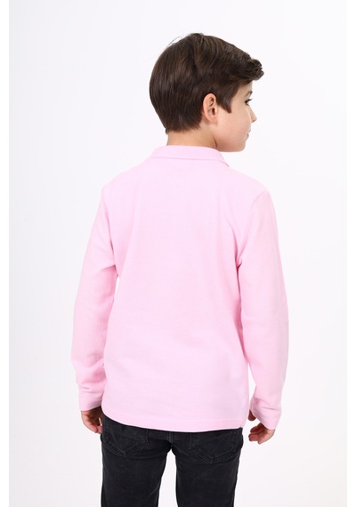 Toontoy Kids Toontoy Unisex Çocuk Nakışlı Tişört Açık Pembe