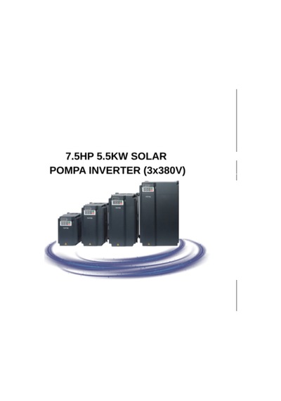 Pantec 7.5hp 5.5kw Solar Pompa Inverter 3x380v Fu9000sı-5r5g-9