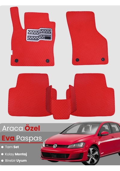Volkswagen Golf 7 2013-2018 Uyumlu Eva Paspas Tam Set Oto Paspas,araca Özel,su Geçirmez 177