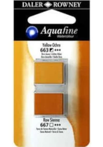 Daler Rowney Aquafine Sulu Boya Tablet 2li Yellow Ochre-raw Sienn