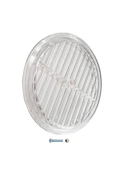 Cam Menfezi - Şeffaf Doğalgaz Ve Kombi Havalandırma Menfezi, Sabit Kanatlı Yuvarlak Cam Tipi Havalandırma Kapağı -180mm Vida Ve Somun Dahil Şeffaf