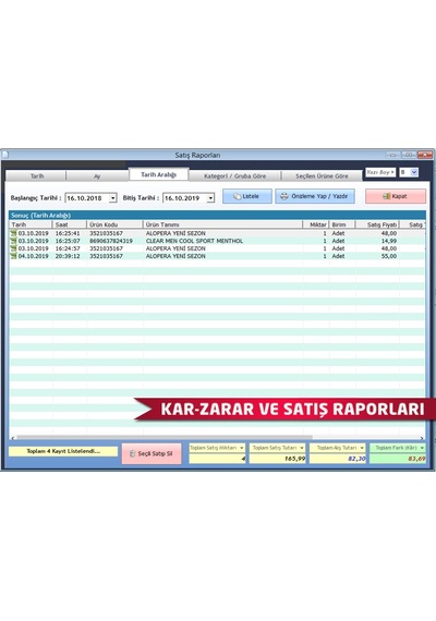 Terazi Uyumlu Barkodlu Satış Programı Demirsoft