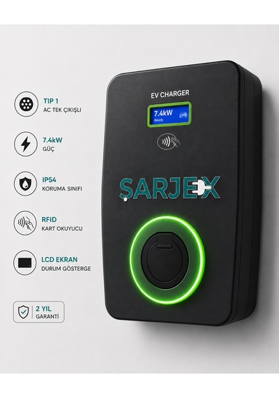 Şarjex 7,4 Kw Şarj İstasyonu Soketli