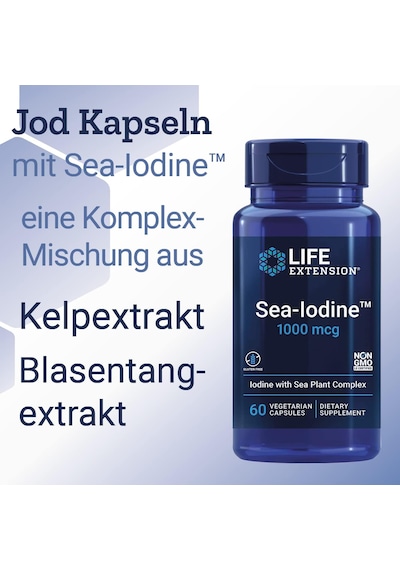 Sea-ıodine, 1,000 Mcg, Yüksek Kalite Iyot Kelp Mineral Complex Blend Organic Kelp And Bladderwrack Extracts, Potassium Iodide
